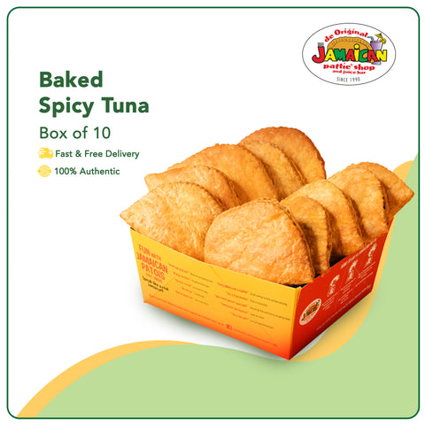 Jamaican Pattie Baked Spicy Tuna Box of 10