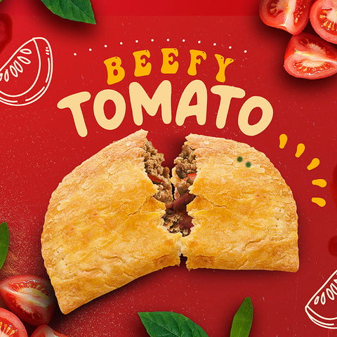 Jamaican Pattie Frozen Cheezy Beefy Tomato Box of 5