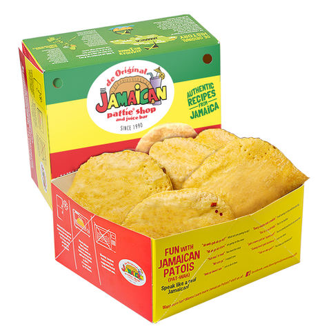 Jamaican Pattie Baked Cheezy Beefy Tomato Box of 5